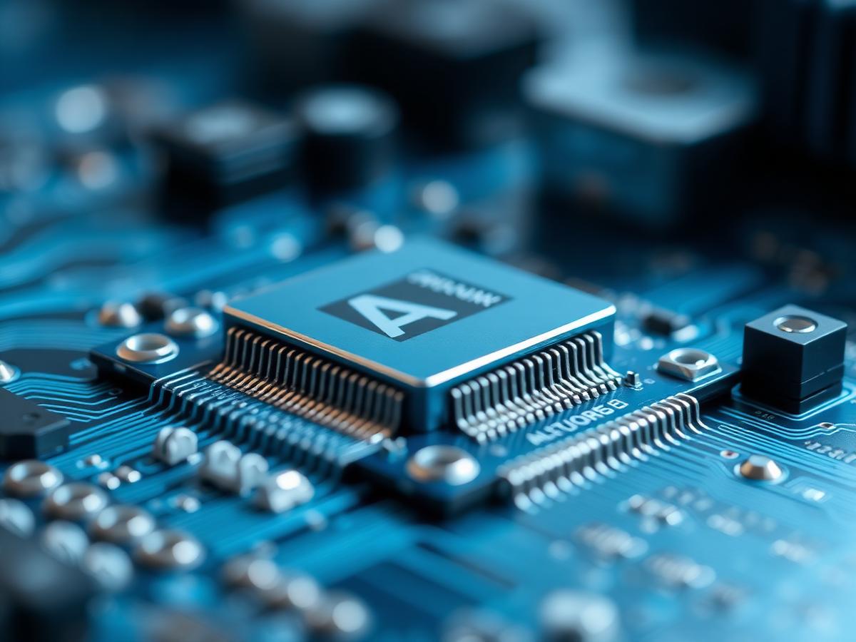 Close-up of AI accelerator hardware