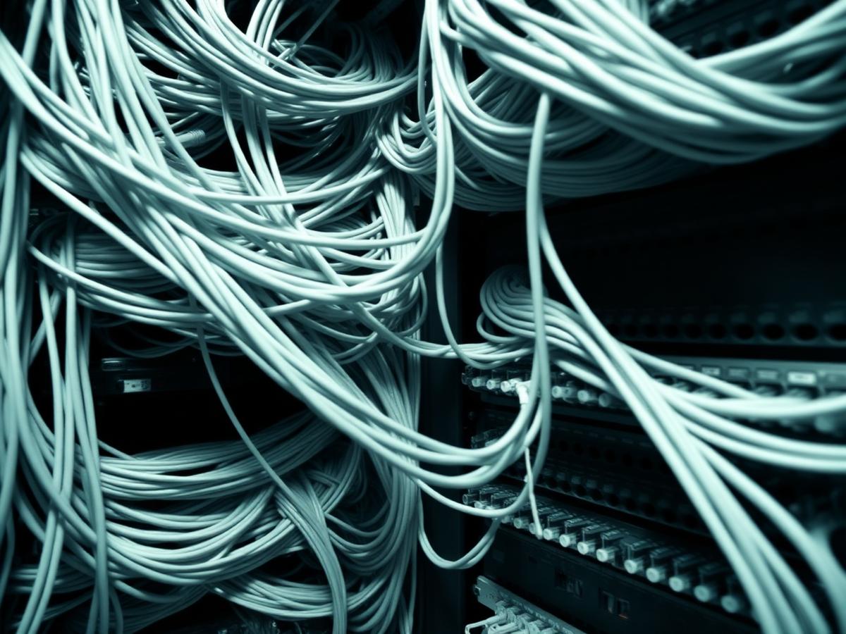 Rows of server infrastructure
